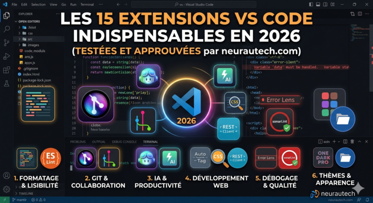 Meilleures extensions VS Code en 2026 : les 15 indispensables pour devs