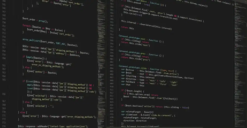 IDE Écran de code avec coloration syntaxique illustrant un environnement de développement moderne