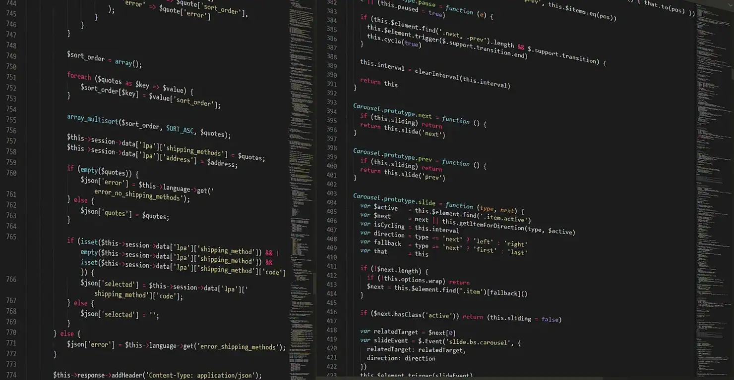 IDE Écran de code avec coloration syntaxique illustrant un environnement de développement moderne